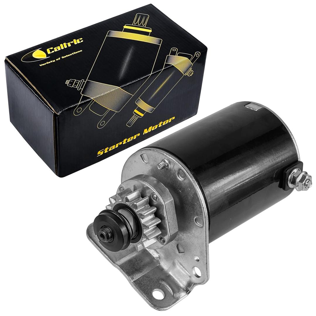 Caltric Starter Compatible with Briggs Stratton 693551 593934 John Deere LG693551 LG693551 SE501848 MIA13018 / 14 Teeth Improved Steel Gear
