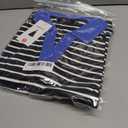 ZESICA Womens Striped Long Sleeve Tops Oversized Sweatshirt V Neck Loose Fit Tunic Tops Spring Casual Blouses (Black, S)