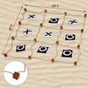 Giant Tic Tac Toe Outdoor Games, Bean Bag Toss for Kids and Adults, 4Ft x 4Ft, Large Backyard Family Game, No Assembly, Indoor Outdoor Play, Portable Giant Lawn Games, Instant Setup