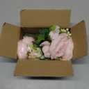 MARTINE MALL 2 Packs Peonies Artificial Flowers, Light Pink Artificial Peonies, Silk Peonies Flowers Fake Peonies Artificial Flowers Peonies Bouquet for Centerpiece Table Wedding Party Home Decor