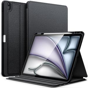 JETech Case for iPad Air 13-Inch M4/M3/M2 (2026/2025/2024) with Pencil Holder, Slim Folio Stand Protective Tablet Cover, Multi-Angle Viewing, Auto Wake/Sleep 