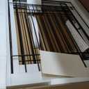 SPIRICH 96-inch Extra Wide 30-inches Tall Dog Gate with Door Walk Through, Freestanding Wire Pet Gate for The House, Doorway, Stairs, Pet Puppy Safety Fence, Support Feet Included (White)