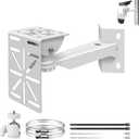Security Camera Mount System - Modular 3-in-1 Adjustable Clamp-on Bracket | Fit Pole/Corner/Wall, ndoor Outdoo Screw & Clamp Installation for CCTV, Flood Lights, Solar Panels