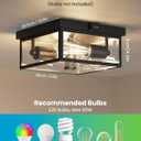 Outdoor Ceiling Light with Motion Sensor, Flush Mount Porch Light, Exterior Light Fixture with Clear Glass, Dusk to Dawn 2-Light Fixture for Patio,Porch (10.5 in)
