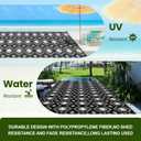 Outdoor Rug, 6x9ft Outdoor Plastic Straw Rug, ROMROL Reversible Mats, Area Rug Decor, Waterproof, Portable, Camping Mat and Rug for Indoor, Outdoors, RV, Patio, Picnic, Beach, Camping, Black and White