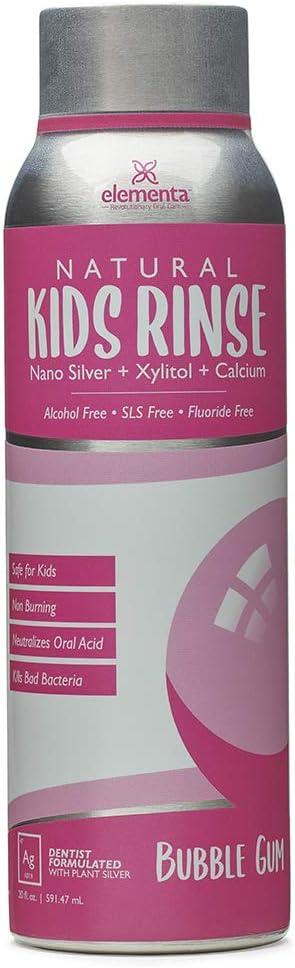 Somall Elementa Essentials Kids Bubble Gum | Mouth Rinse Oral Care 20 oz | Dentist Recommended | Neutralizes Oral Acid | Fresh & Healthy Natural Mouthwash for Kids, Best By 09, 2026