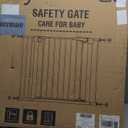 Keny 29.7"-51.5" Extra Wide Baby Gate for Stairs, Easy Walk Thru Dog Gate with 21.1" Large Opening Door, Pressured Mounted No Drilling Pet Gate, 30" Tall, White