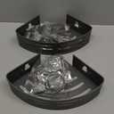 Voldra Corner Shower Caddy Suction Cup, 2 Pack Corner Shower Shelves No Drilling, Aluminum Upgrade Suction Cup Shower Organizer with Towel Bar & Hooks Removable Bathroom Storage Rack(Gray)