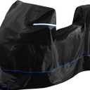 FENRIR 230 cm 420D Motorcycle Cover Waterproof Paint Resistant Heat Resistant for Adventure Bike MaxiScooter Touring Sport Compatible with 1 Suitcases