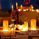 BLUEYE 2Packs Rechargeable Flame Light Bulbs,Remote Control,3 Timer,5V/1A Charging,Flickering Fire Effect,Gravity for Upside Down,Flameless Candles for Halloween Christmas Home Decor,Non-Hardwired