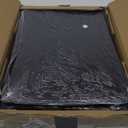 Furnulem Night Stand with Charging Station, Black Nightstand with Drawers and Led Light, Tall Dresser for Bedroom, Bedside Table with Fabric Storage Bins, Metal Frame, Wood Furniture