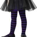 5 x Century Star Baby Tights Toddler For Girls Solid Knit Socks Soft Cotton Infant Leggings Warm Stockings Newborn Pants (Purple)