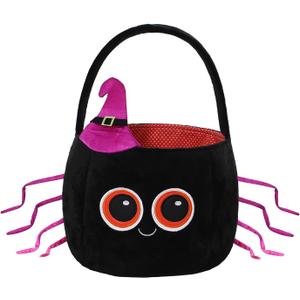 Halloween Trick or Treat Bags Candy Basket Tote, Gift Bucket for Halloween Party Favor Supplies (Spider)