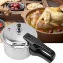 Small Pressure Cooker, Mini Aluminum Alloy Pressure Cooker with Magnetic bottom, Safety and Durable Compact Pressure Canner compatible for induction cookers and gas stoves (3L)
