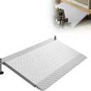 VEVOR Threshold Ramp for Wheelchairs, 42.5 x 23.2 in, Platform Wheelchair Ramp with Adjustable Height 3-6, Non-Slip Door Threshold Ramps, 1000 lbs Capacity, for Home Steps, Walkers