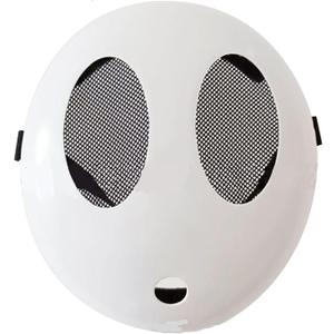 Demasko 1pc Shy Guy Mask White Full Face Mask Anime Game Mask for Girl Boys Halloween Masquerade Props (2pcs)