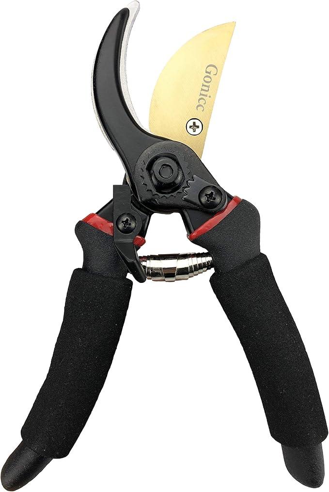 gonicc 8" Professional Premium Titanium Bypass Pruning Shears (GPPS-1003), Hand Pruners, Garden Clippers gonicc 8" Professional Premium Titanium Bypass Pruning Shears (GPPS-1003), Hand Pruners, Garden Clippers