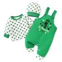 MINIFEIKO Preemie Baby Premature Boy First St. Patrick’s Day My Clothes Shamrock Clover Outfit Green (Green)