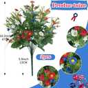Patriotic Artificial Flowers Memorial Day Flowers 13 Stems Red White Blue 4th of July Flowers Picks Artificial Daisies Bouquet Arrangement for Grave Independence Day Veterans Home Decor Indoor 2 Pcs