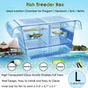 Fish Breeder Box Fish Hatchery Floating Fish Breeding Box with Removable Grating Perfect Fish Tank Divider for Agreesive Injured Pregnant Fishes