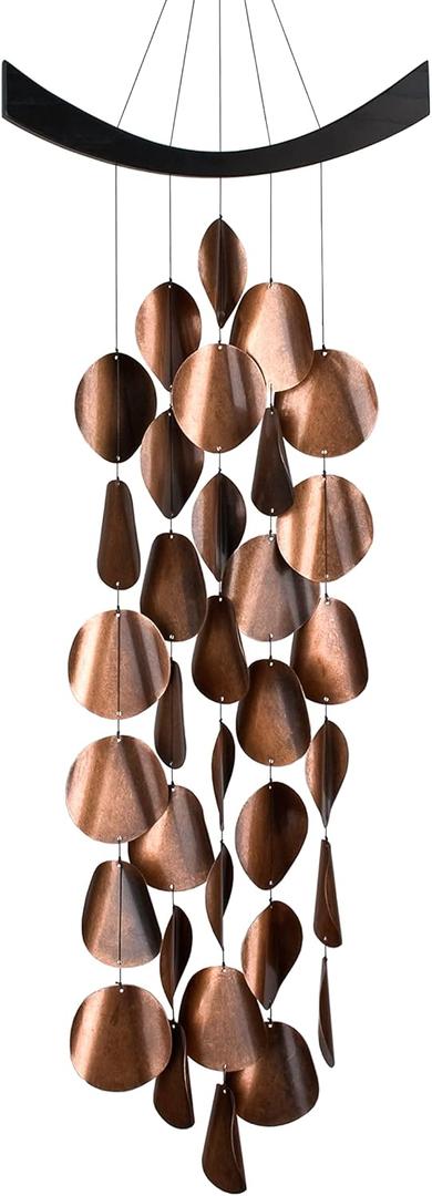 Signature Collection, Moonlight Waves, 34'' Copper Decor Designs - Coastal Gifts Wind Chimes for Outdoor, Patio, Home or Garden Dcor (MW)