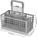 Dishwasher Silverware Baskets with Removable Handle, Universal Cutlery Utensil Basket Replacement Box, Bottle Basket with 7 Compartments for Small Items Multipurpose Dishwasher