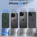 Faiono Magnetic for iPhone 15 Case [Full Camera Protection][Military-Grade Protection][Compatible with MagSafe] Shockproof Protective Slim Phone Case for iPhone 15, Forest Green