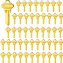 Brass Finish SC1 Key Blanks, Uncut Blank Keys, Pack of 50 Keys