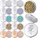 Weysat 10 Pcs Christian Compact Mirror Gifts for Women Bible Verse Metal Round Pocket Makeup Mirrors Bulk Inspirational Religious Church Party Favors for Women Nurse(Rose Gold, Silver)