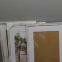 12x16 Farmhouse Picture Frames Set of 3, Photo Frame Display 9x12 Pictures with Mat or 12x16 without Mat, Hang on the Wall, Distressed White