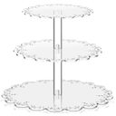 Nuenen Elegant 3Tier Acrylic Cupcake Stand  Round Clear Dessert Display Tower for 24 Mini Treats, Modern Transparent Holder for Weddings, Parties, and Celebrations