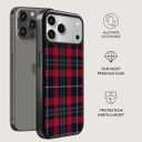 Magnetic for iPhone 17 Pro Case, Reinforced Frame and Cushioning Design (Red Plaid Printed, iPhone 17 Pro)