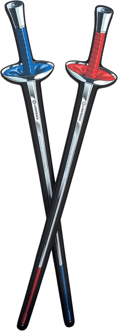 Liontouch - Sports Fencing Foils, Red & Blue | for Boys & Girls Aged 3+ Years | Foam Toy for Kids in Realistic Design | Safe and Playful Introduction & Practice Weapon for Young Fencers & Children