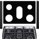 Stove Cover, Stove Covers Reusable Gas Range Protectors for Samsung Gas Range,0.3mm Reusable Gas Stove Burner Covers with 2PCS Silicone Stove Counter Gap Cover Long & Wide Gap Filler,Black-3pcs