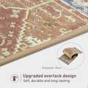 Stair Treads for Wooden Steps Indoor, 15 Pack 8" X 30" Non Slip Carpet Stair Treads with Reusable Adhesive for Kids Elders and Dogs, TPR Backing Stair Rugs Oriental Staircase Step Treads,Bohemia (Orange)