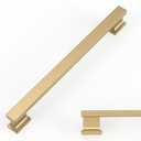 Amerdeco 6 Pack Brushed Satin Nickel Cabinet Pulls 10 Inch(254mm) Hole Centers Kitchen Cabinet Handles Cabinet Hardware Kitchen Handles for Cabinets Cupboard Handles Drawer Pulls ZH00013