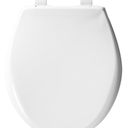 Bemis Affinity Slow Close Round White Plastic Toilet Seat