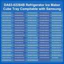 DA63-02284B Ice Cube Tray Compatible with Samsung, Fits Refrigerator Models RS25J500DSG/AA RF217ACRS RS25J500DSR RF18HFENBSR RM2 RB1 RB2 and More, Replace DA63-00284A AP4334981 1795936 PS4149221