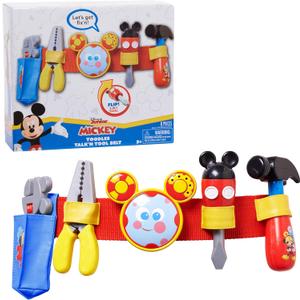 Disney Mickey Toodles Talk'n Toolbelt and Kids Play Tool Accessories for Construction and Building Role Play and Dress Up