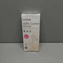 COOLJOB 100% Cotton Gloves, 6 Pairs White Cotton Gloves for Dry Hands Moisturizing & Eczema, Overnight Lotion, Sleep & Spa Treatment for Women & Men, Breathable Work Glove Liners, Large Size