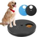 Dog Nail Scratch Board - 3 in 1 Rotatable Round Dog Scratch Pad for Nails with Treat Box, Dog Nail File Toy, Scratching Board for Dogs,Shorten Dogs Side Nail Easier for Small and Large Dogs (Black)
