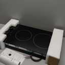 2 Burner Electric Cooktop 220-240V, 3000W Radiant Electric Stove Top with Built-in Design, 12 inch Knob Control Ceramic Cooktop with Safety Lock, 9 Level Power, Timer - Hard Wire