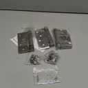 Haidms 3 Pack Self Closing Door Hinges 4 Inch Brushed Nickel Spring Hinge with 5/8'' & Square Radius Corner Adjustable Tension Spring Loaded Hinges for Residential & Heavy-Duty Exterior Door