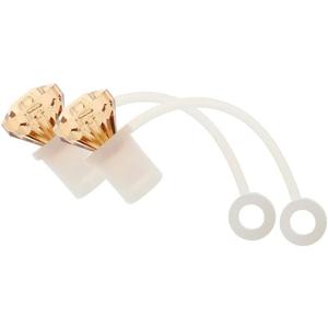 2Pcs Yellow Diamond Straw Toppers for Stanley Cup, Silicone Straw Covers Cap for Stanley Cup Accessories, 10mm Straw Tip Cover, Dustproof Drinking Straw Protector Cover for Water Bottles