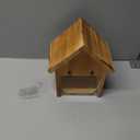 Window Bird Houses for Outside with 2 Powerful Hooks, Clear Window for Viewing Inside, Hanging Wooden Birdhouses with Weather Treated for Outdoors, Bird Nesting Box for Bluebird Finch Chickadee