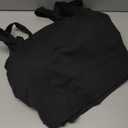 Womens Sports Bras 5 Packs - Square Neck Longline Workout Crop Tank Tops Padded Yoga Camisole with Built in Pads (Large)