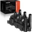 A-Premium Ignition Coil Pack Compatible with Ford, Mazda, Mercury - F-150 01-10, Ranger 01-08, Mustang 01-04, Cougar 01-02, B3000 01-08, Sable 01-05 - 2.5L, 3.0L, 3.8L, 4.2L - for 5F2Z-12029-AD