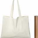 NPBAG 5 | 15 | 25 | 50 Pack 15'' X 16'' Natural Cotton Tote Bags, Lightweight Blank Bulk Cloth bags with 1pc of PTFE Teflon Sheet (15-Pack) (Medium)