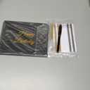 Birthday Guestbook with Pens Stickers Happy Birthday Signature Book 8.3 x 6.5 Inch Black Gold Birthday Guestbook for Birthday Photobooth Photo Strips Scrapbook Birthday Gift Party Supplies