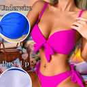 EHSUYAB Sexy Women Push Up Underwire Bikini Sets, Side Tie Low Rise High Cut Two Piece Swimsuit, Cheeky Bathing Suit Vacation, Pink Small